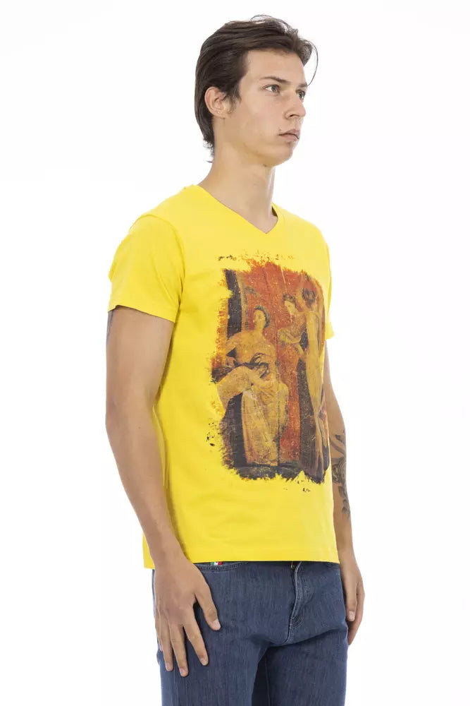 Gelbes Herren-T-Shirt aus Baumwolle