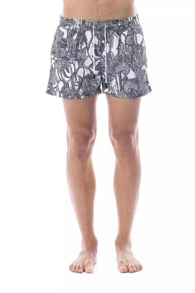 Schwarze Polyester-Badehose für Herren