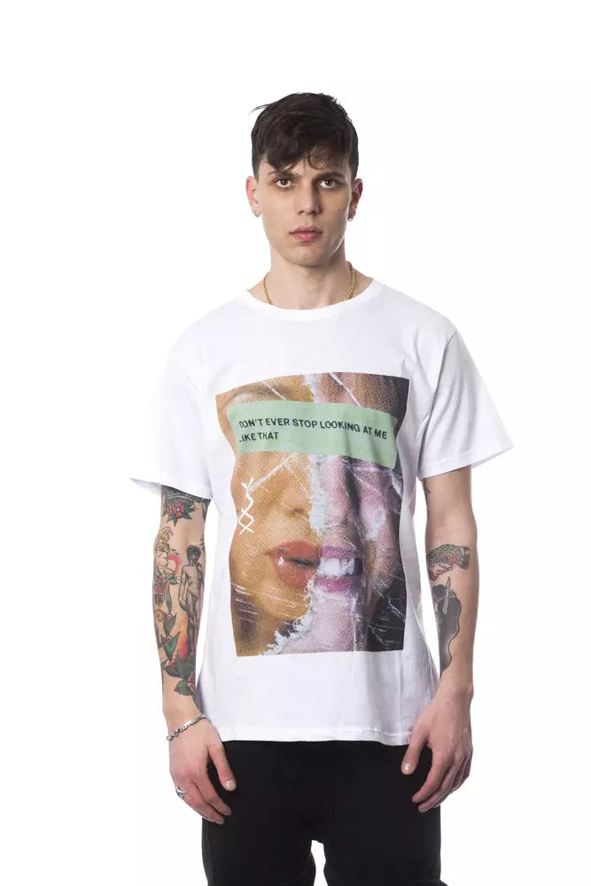Weißes Herren-T-Shirt aus Baumwolle
