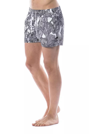 Schwarze Polyester-Badehose für Herren