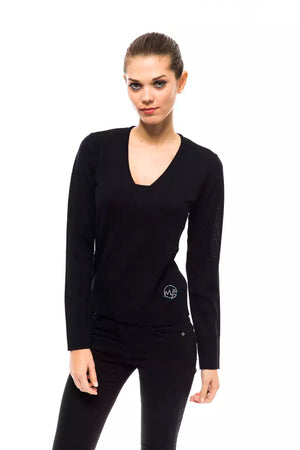Blauer Wollpullover für Damen