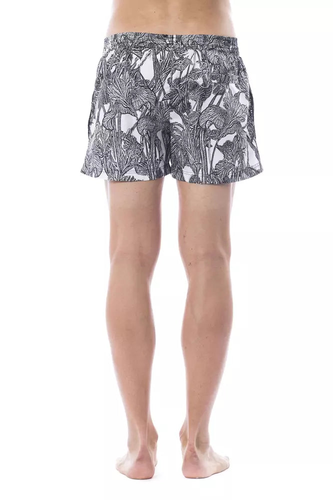 Schwarze Polyester-Badehose für Herren