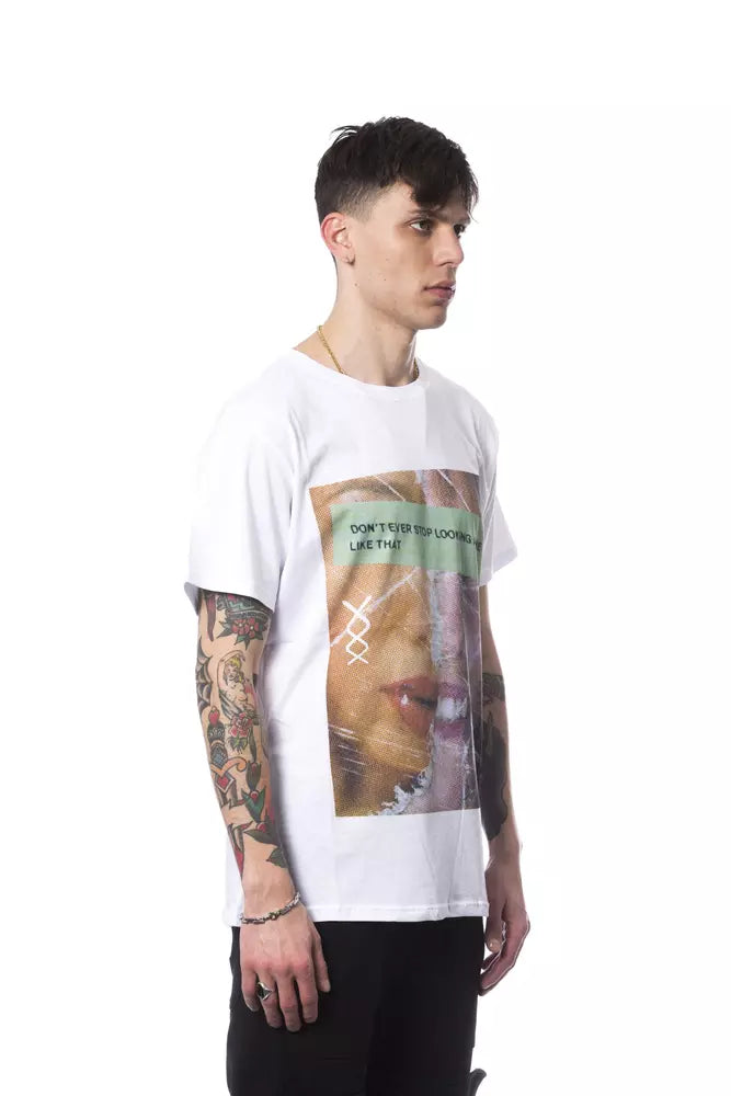 Weißes Herren-T-Shirt aus Baumwolle