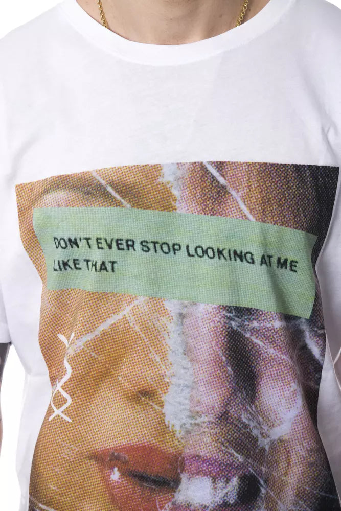 Weißes Herren-T-Shirt aus Baumwolle