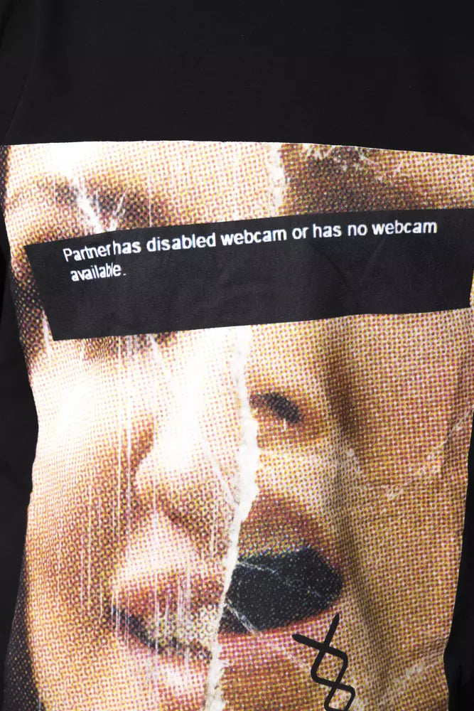 Schwarzes Herren-T-Shirt aus Baumwolle