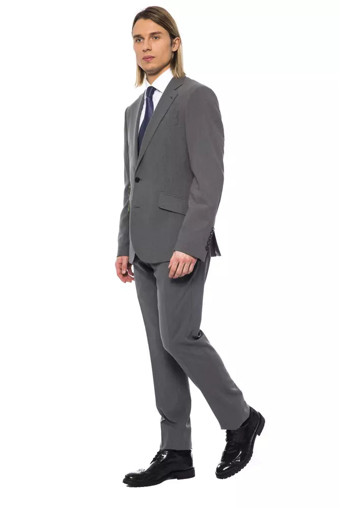 Grauer Wollblazer für Herren