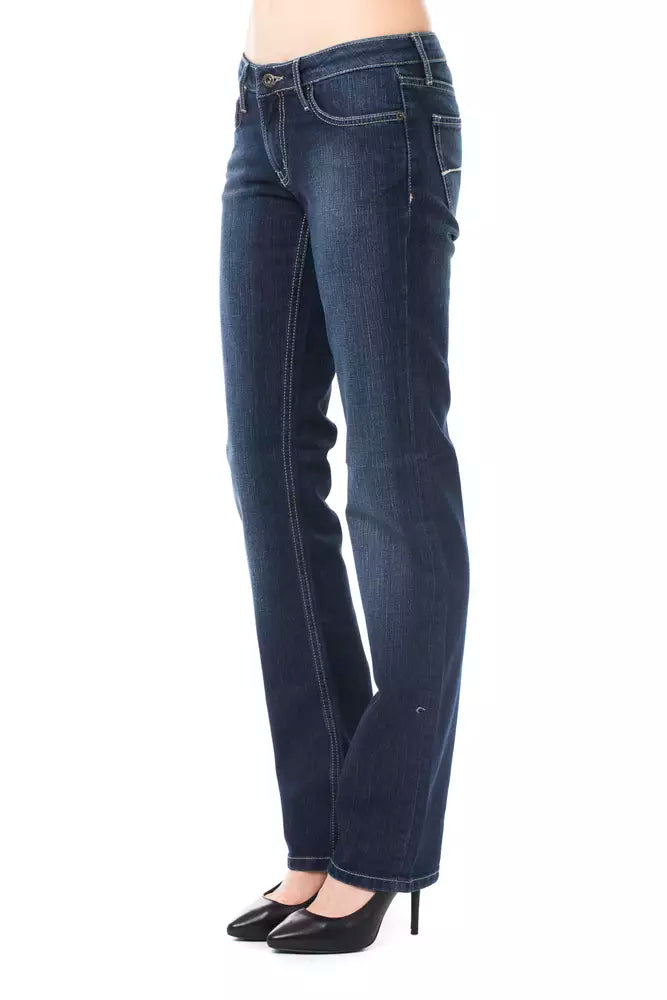 Blaue Baumwolljeans für Damen