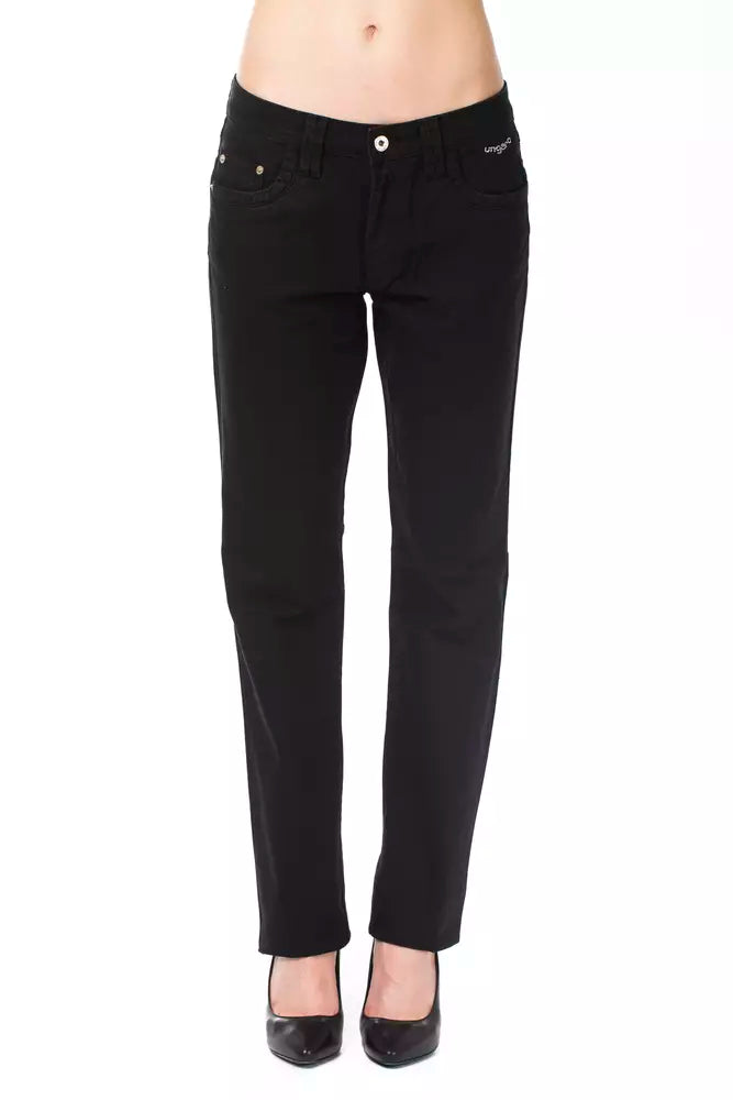 Schwarze Baumwollhose für Damen