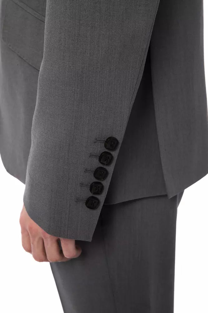 Grauer Wollblazer für Herren