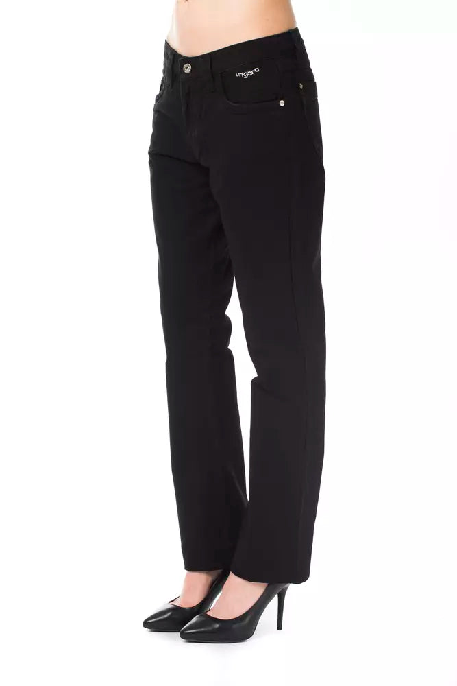 Schwarze Baumwollhose für Damen