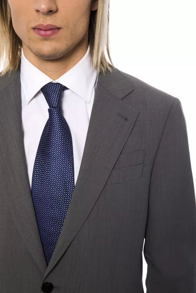 Grauer Wollblazer für Herren