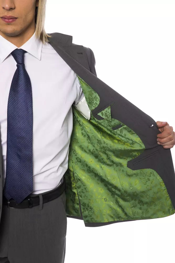 Grauer Wollblazer für Herren