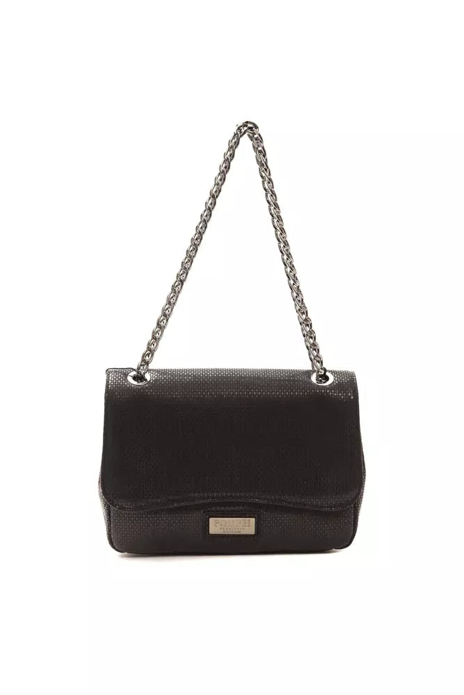 Schwarze Umhängetasche aus Leder für Damen