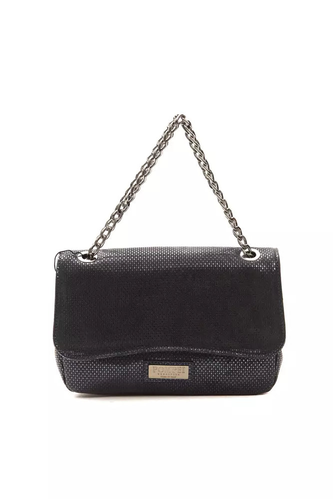 Blaue Umhängetasche aus Leder für Damen