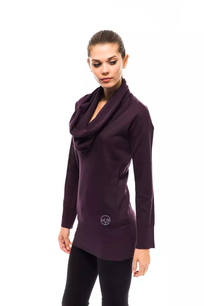 Lila Wollpullover für Damen