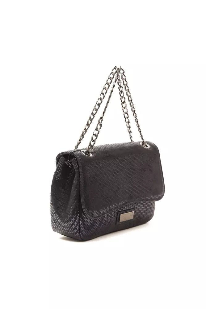 Blaue Umhängetasche aus Leder für Damen