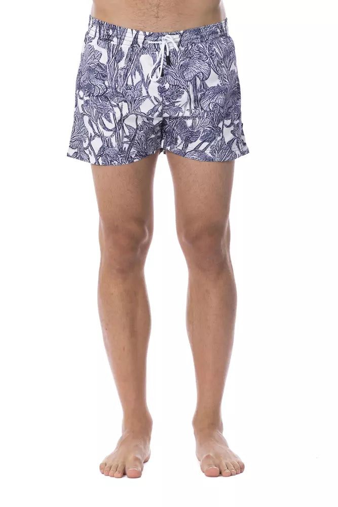 Hellblaue Polyester-Badehose für Herren