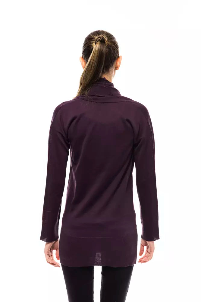 Lila Wollpullover für Damen