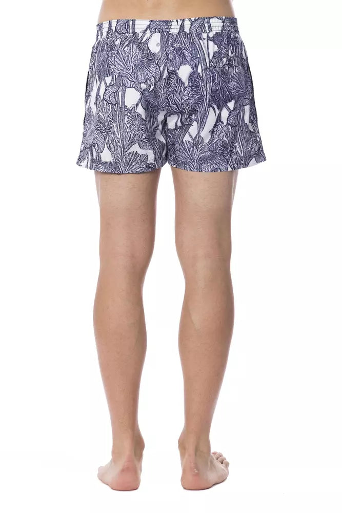 Hellblaue Polyester-Badehose für Herren