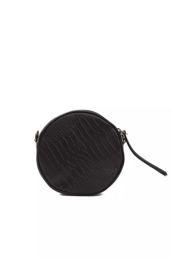 Schwarze Umhängetasche aus Leder für Damen