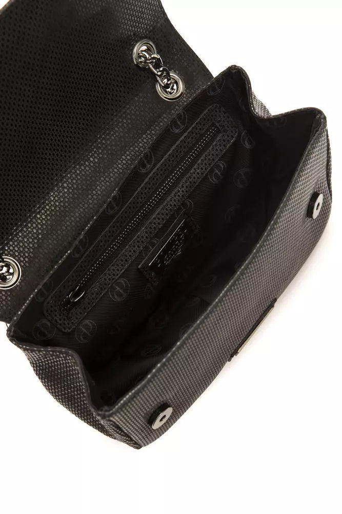 Schwarze Umhängetasche aus Leder für Damen
