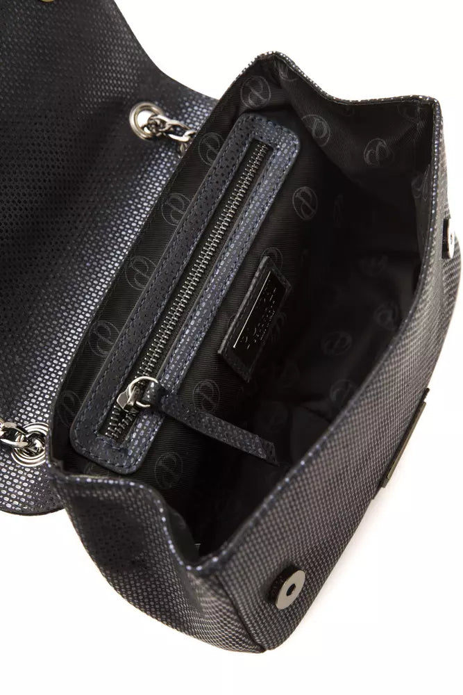 Blaue Umhängetasche aus Leder für Damen