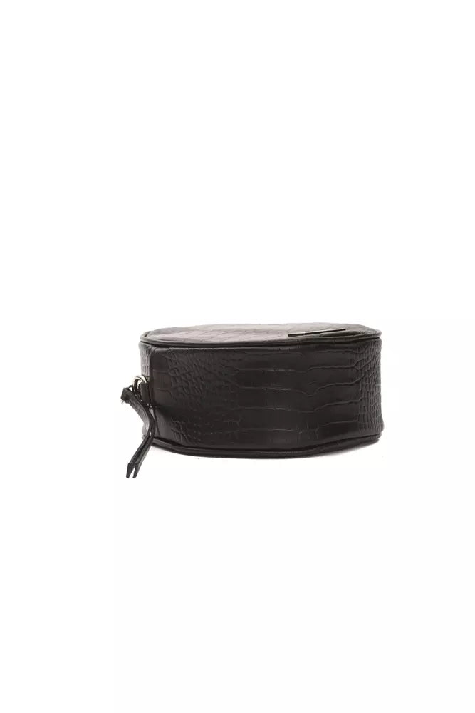 Schwarze Umhängetasche aus Leder für Damen
