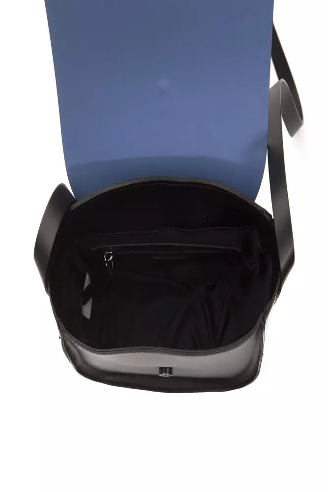 Blaue Umhängetasche aus Leder für Damen