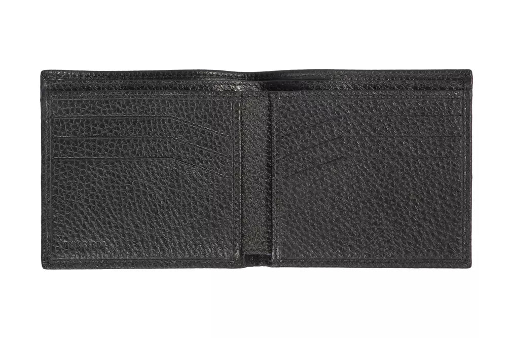 Schwarzes Leder Herren Portemonnaie