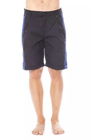 Schwarze Freizeitshorts aus Baumwolle für Herren
