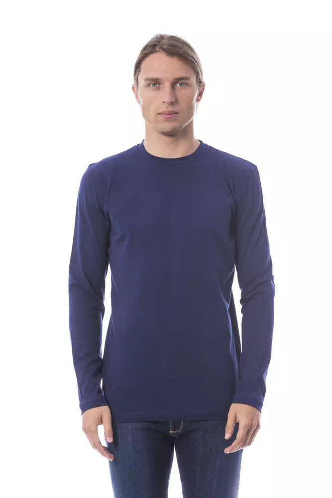Blaues Herren-T-Shirt aus Baumwolle