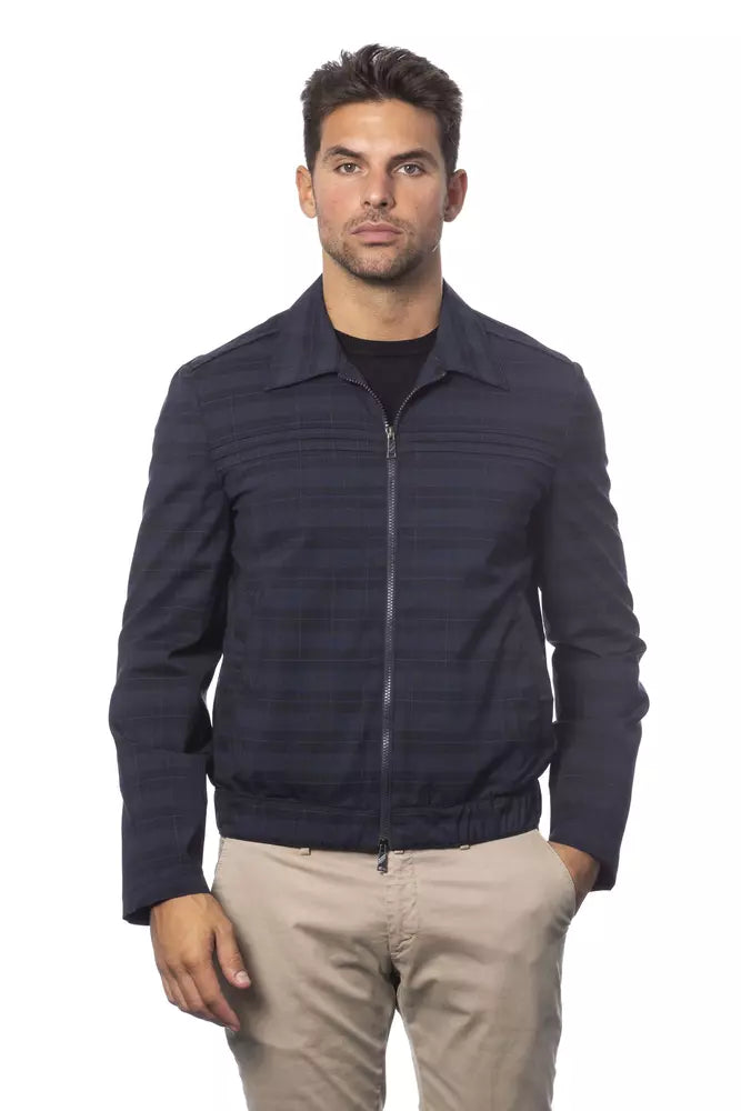 Blaue Wolljacke für Herren