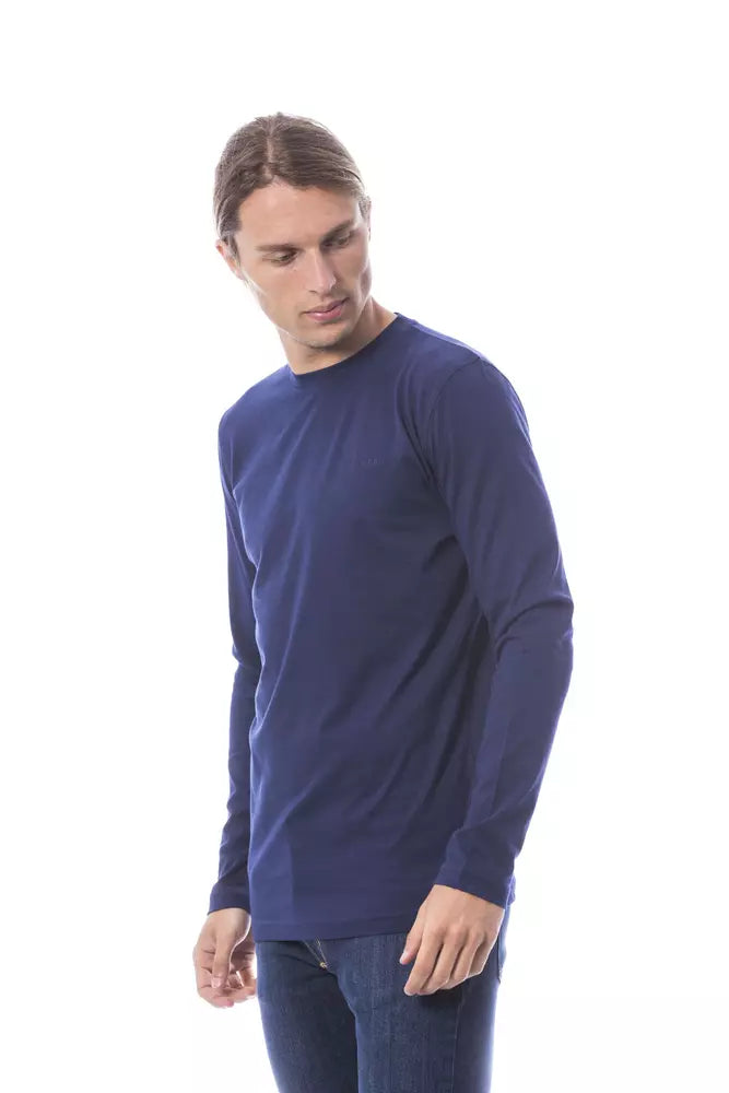 Blaues Herren-T-Shirt aus Baumwolle