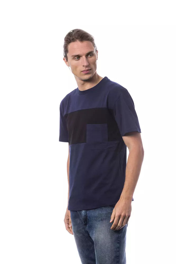 Blaues Herren-T-Shirt aus Baumwolle