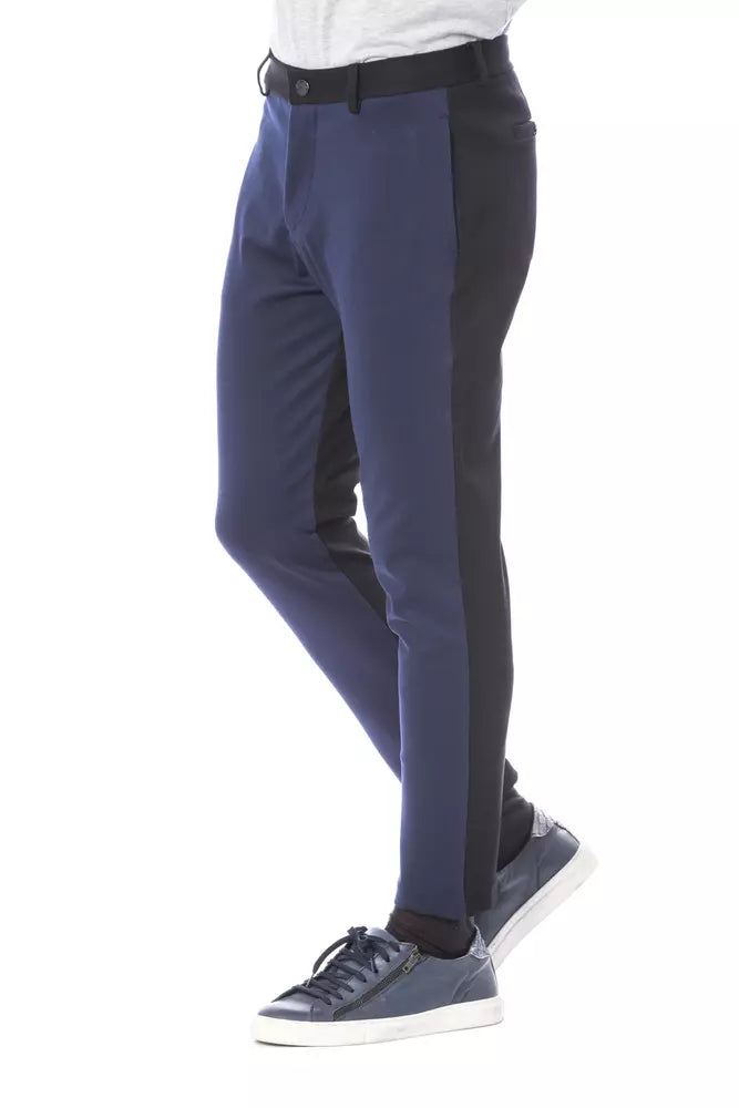 Blaue Viskose-Herrenhose
