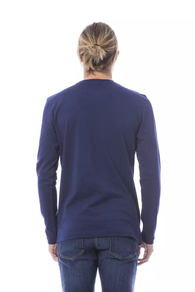 Blaues Herren-T-Shirt aus Baumwolle