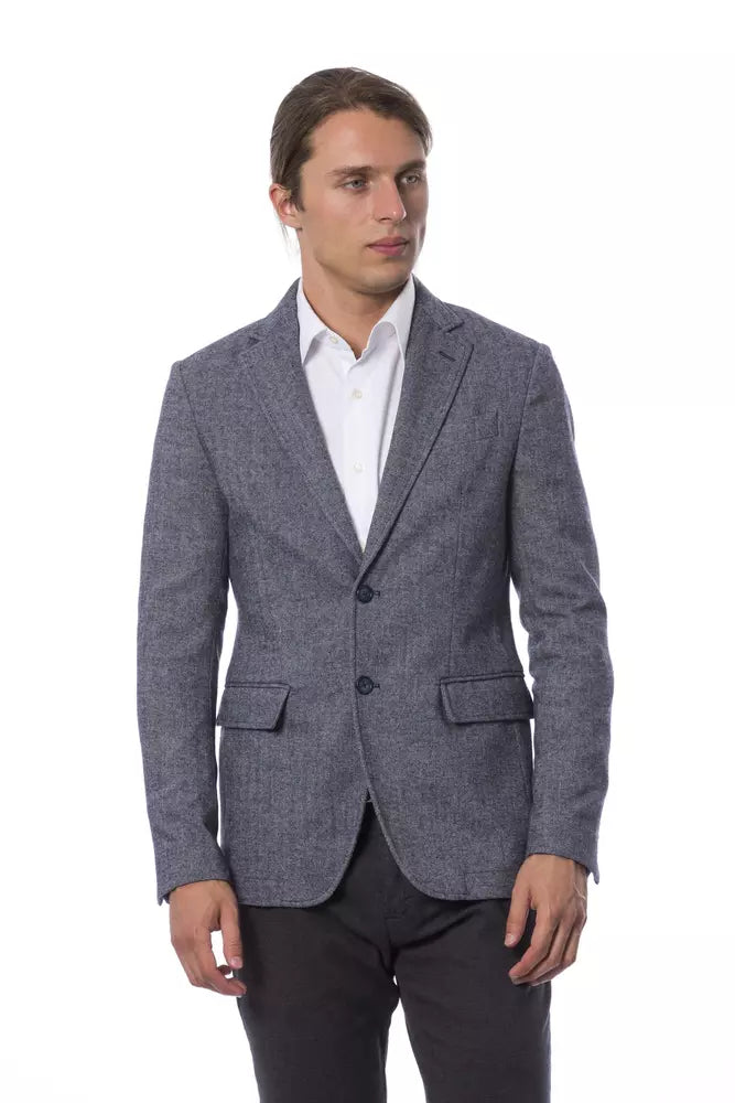 Eleganter blauer Einreiher-Blazer