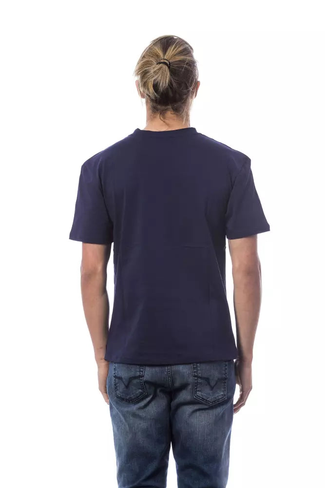 Blaues Herren-T-Shirt aus Baumwolle