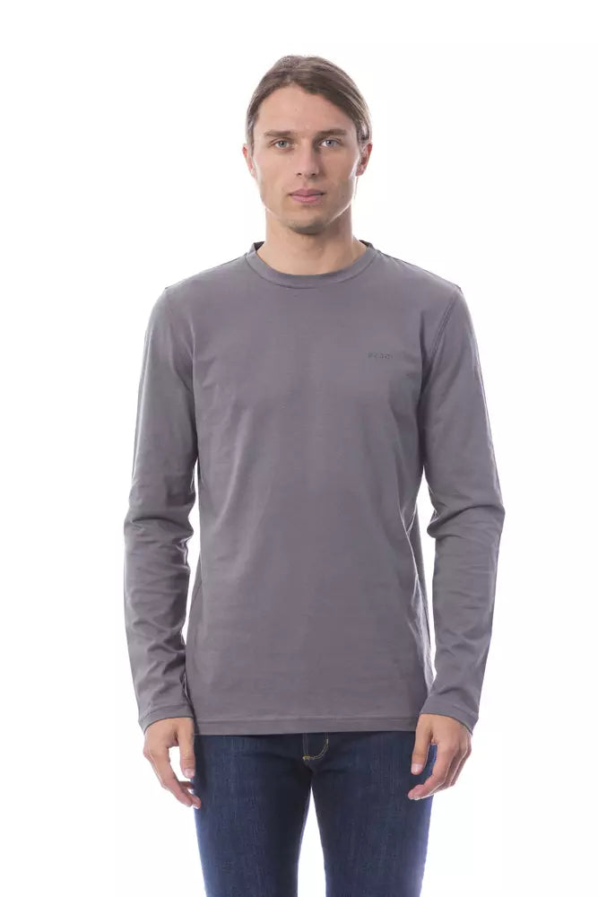 "Graues Herren-T-Shirt aus Baumwolle"
