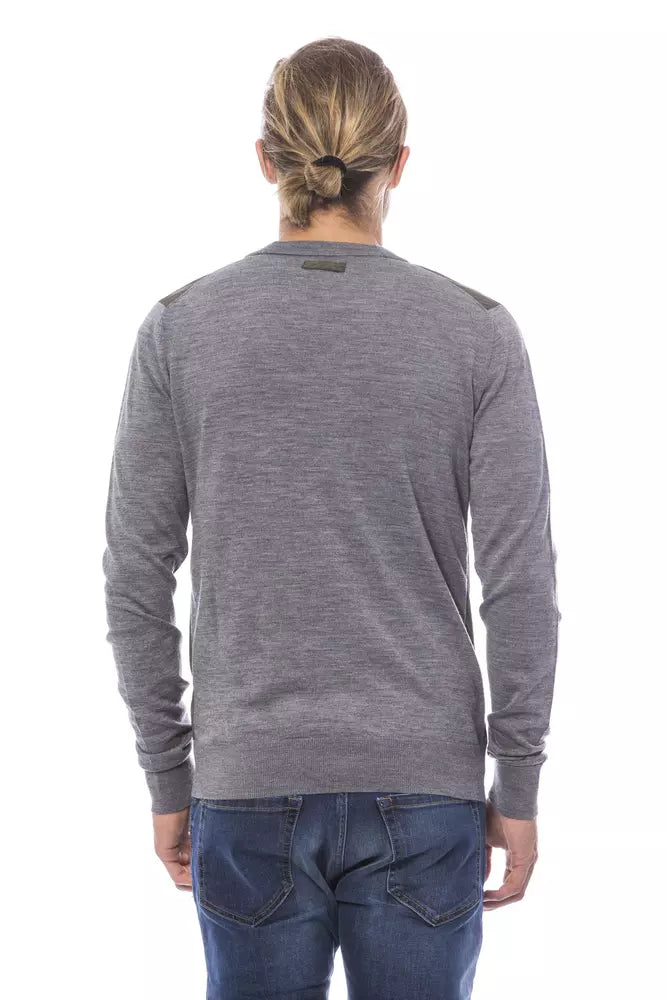Graue Wolljacke für Herren