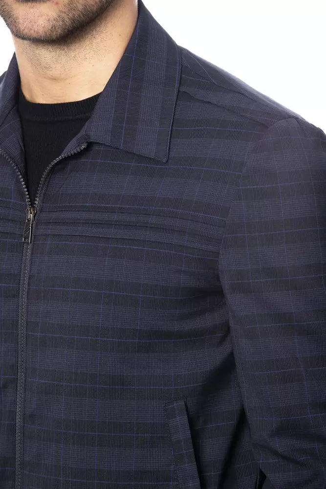 Blaue Wolljacke für Herren