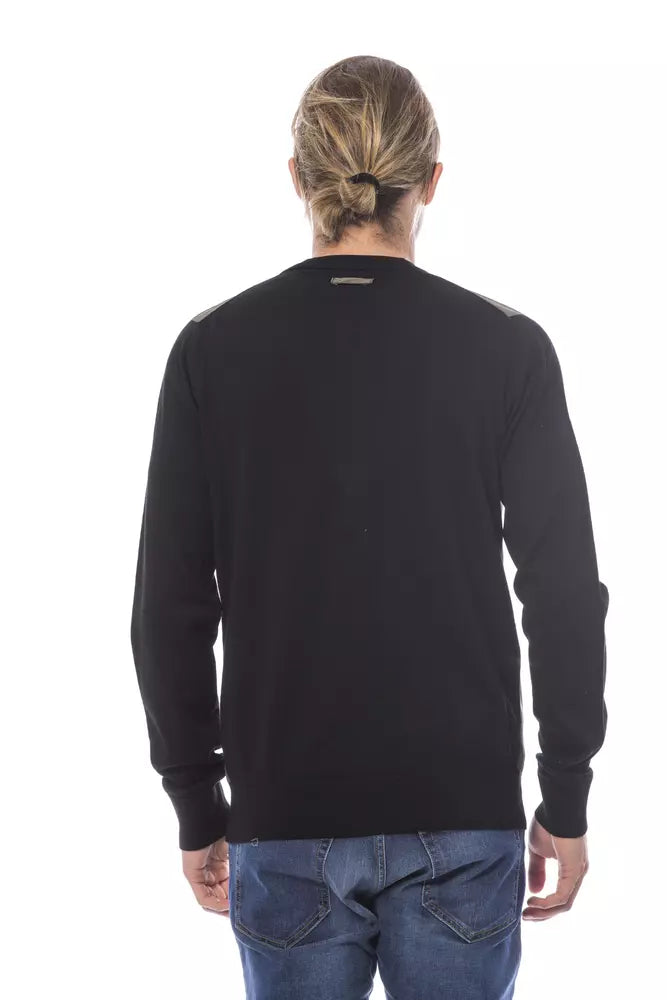 Mehrfarbige Herren-Strickjacke aus Wolle