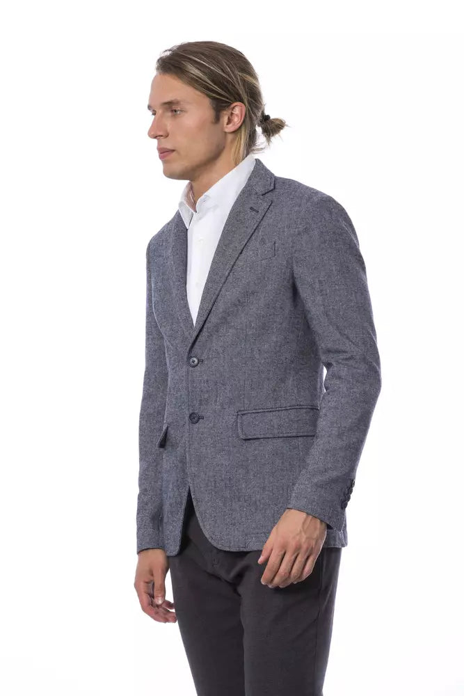 Eleganter blauer Einreiher-Blazer