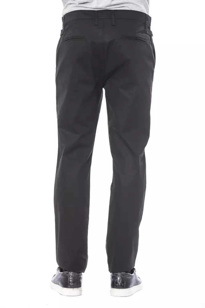 Schwarze Baumwollhose für Herren