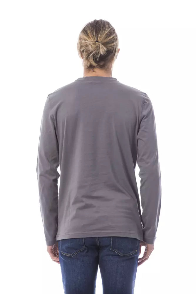 "Graues Herren-T-Shirt aus Baumwolle"