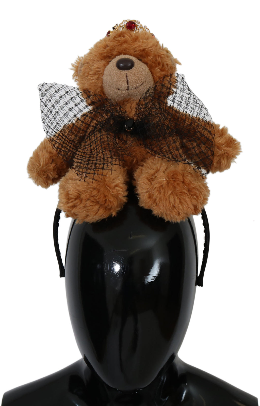 Teddybär Gold Kristall Krone Tiara Diadem Haarband