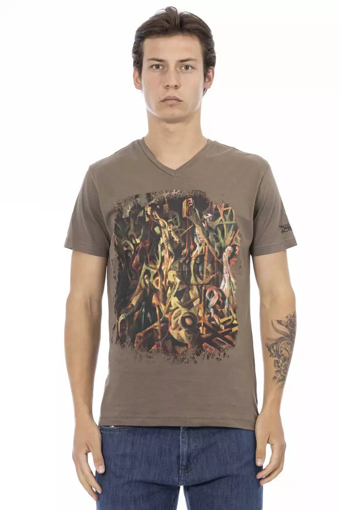 Braunes Herren-T-Shirt aus Baumwolle
