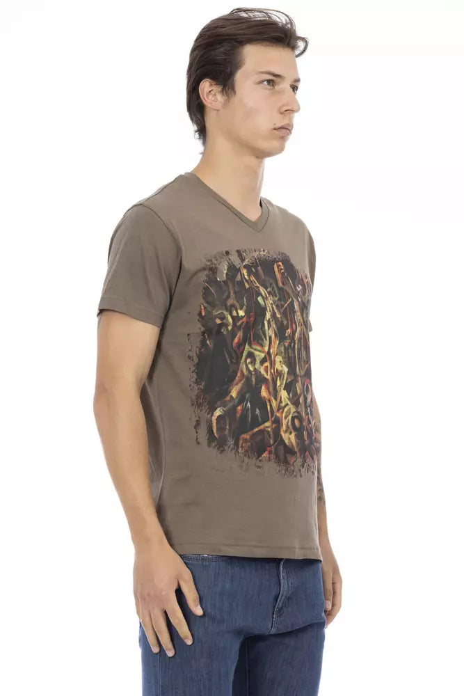 Braunes Herren-T-Shirt aus Baumwolle