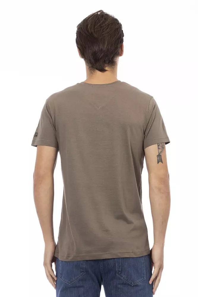 Braunes Herren-T-Shirt aus Baumwolle