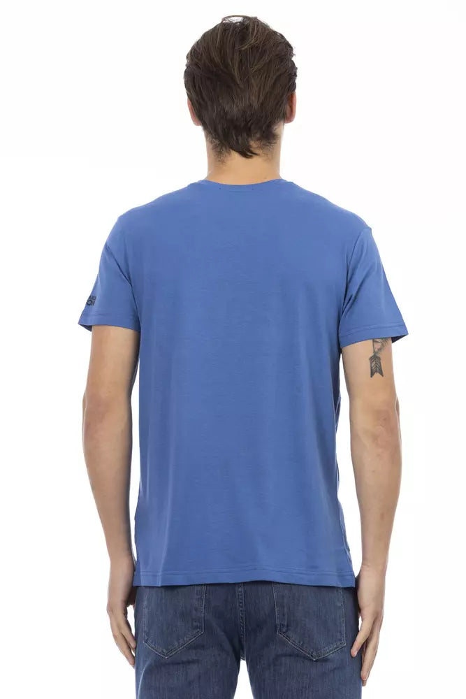 Blaues Herren-T-Shirt aus Baumwolle